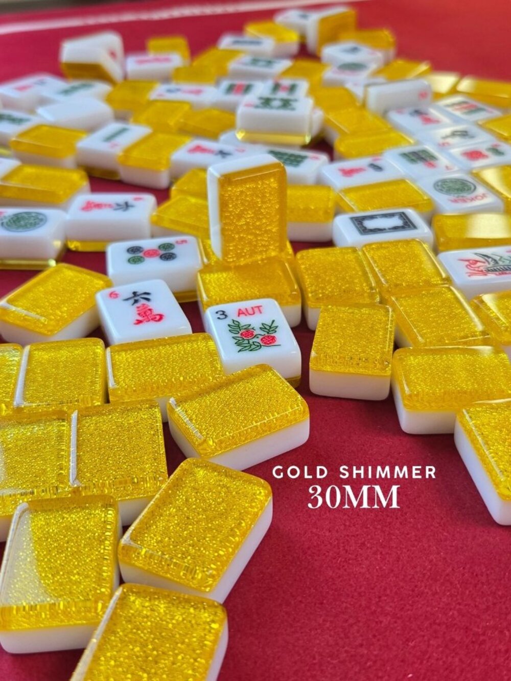 American Mah Jongg Tiles - Gold Shimmer (30MM)